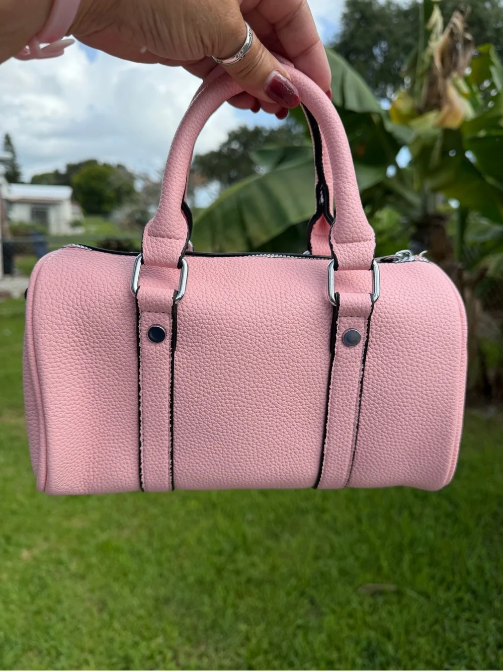 ALO Yoga Pink Mini Barrel Bag with Branded Tag and Wallet